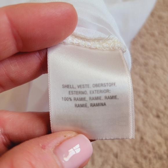 Anthropologie Lilka Oversized White Zip Up Top XS/S - Picture 2 of 11